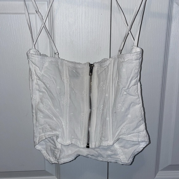 LUVAN LACE CORSET TOP WHITE - Picture 9 of 13